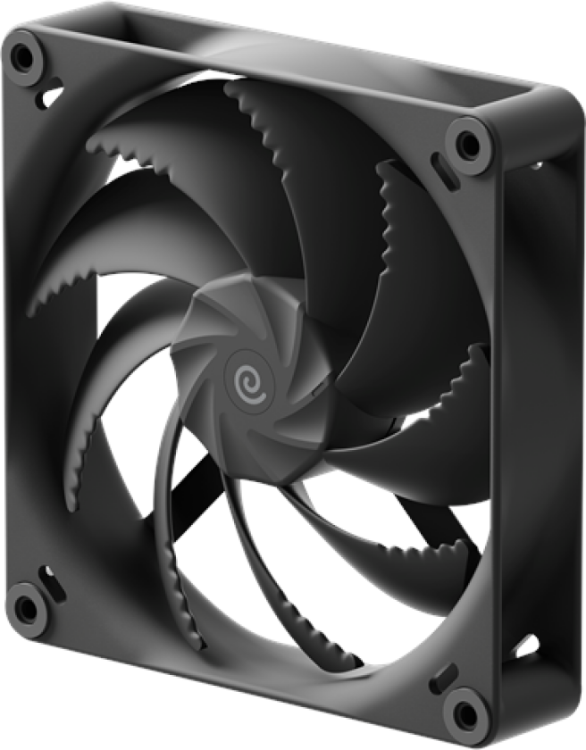 H14 - Kabinettvifte - 140mm - Svart - 31 dBA