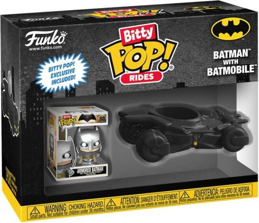 with Batmobile - (Bitty Pop! Ride) Vinylfigur - Funko Pop! - Funko Shop Europe