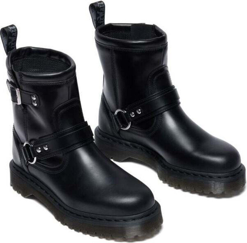 Biker Boots - Anistone HRNS - Black Orleans - EU36 til EU41 - Damer - svart