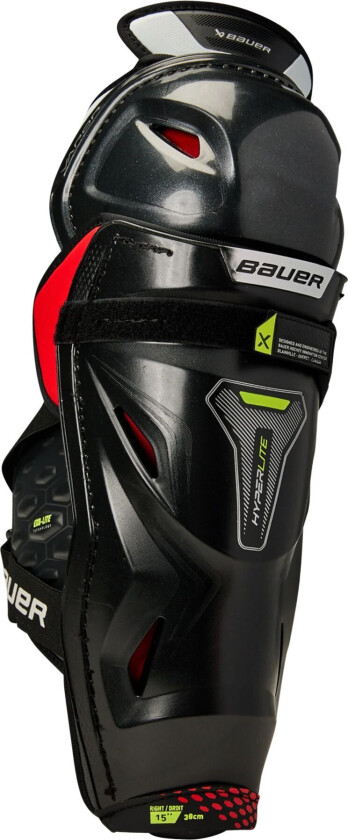 bauer S22 Vapor Hyperlite Shin Guard - Sr 23/24, leggbeskytter senior BLACK