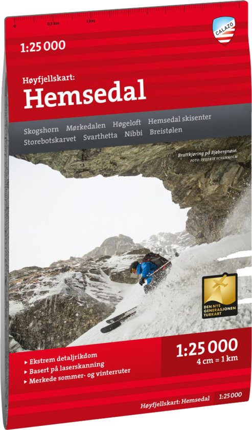 Høyfjellskart Hemsedal