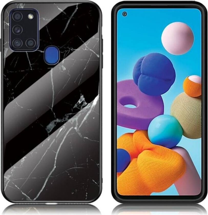 Fantasy Marble Samsung Galaxy A21s deksel - Svart