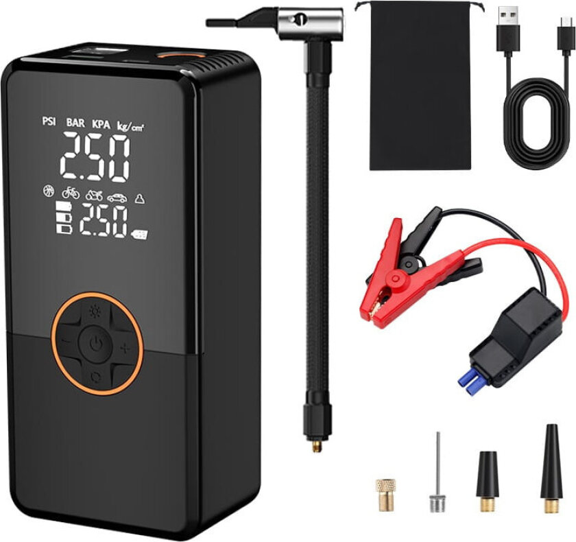 46307 Bil Jumpstarter Powerbank - 8000mAh, 800A, Kompressor 22L/min