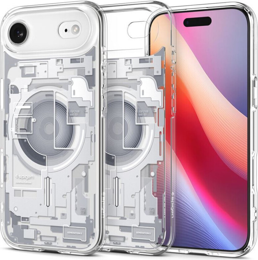 Ultra Hybrid MagSafe Cover til iPhone 17 Air - Zero One White