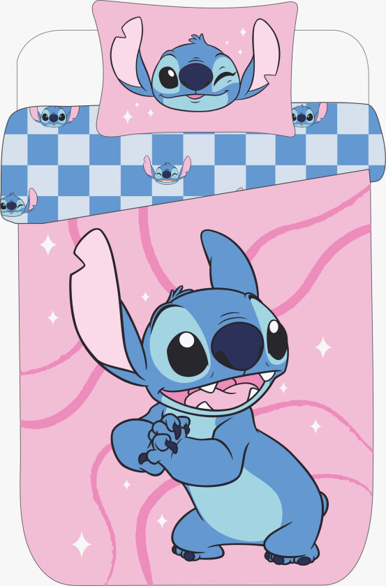 Disney Lilo and Stitch Sengesett 140x200, Rosa - Sengesett - 100% Bomull