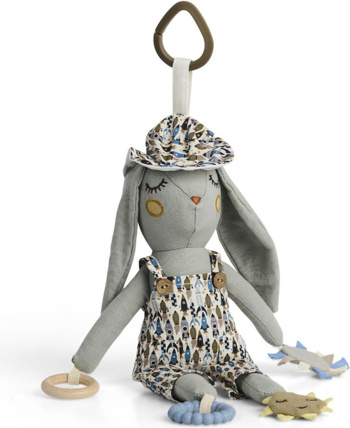 Activity bunny for auto chair, blue