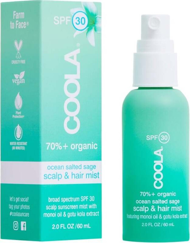 Coola Daily Protection SPF30 Organic Scalp & Hair Mist 60ml