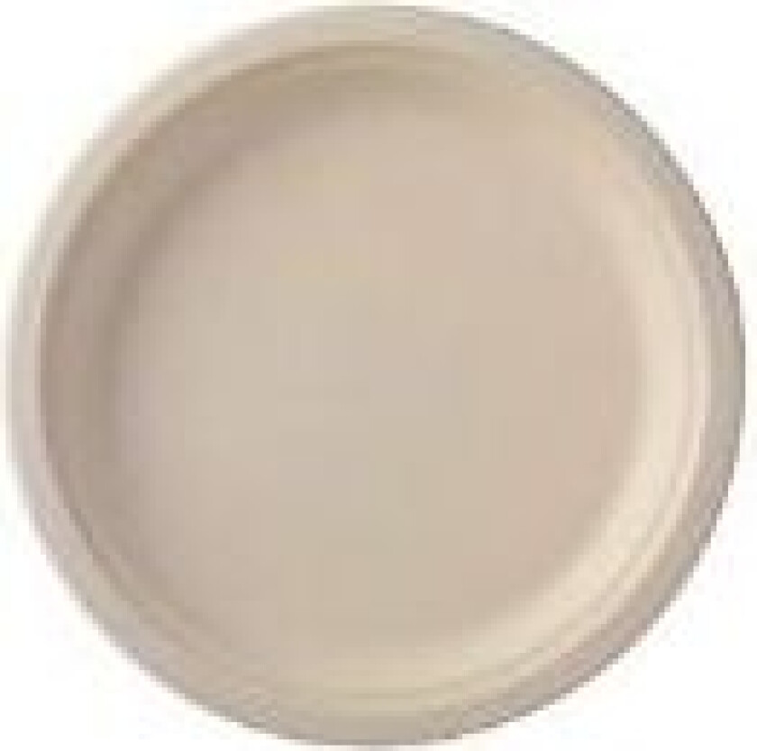 Tallerken rund Ø26 cm med flad kant bagasse Greaseproof FF beige,125 stk/ps - (125 stk.)