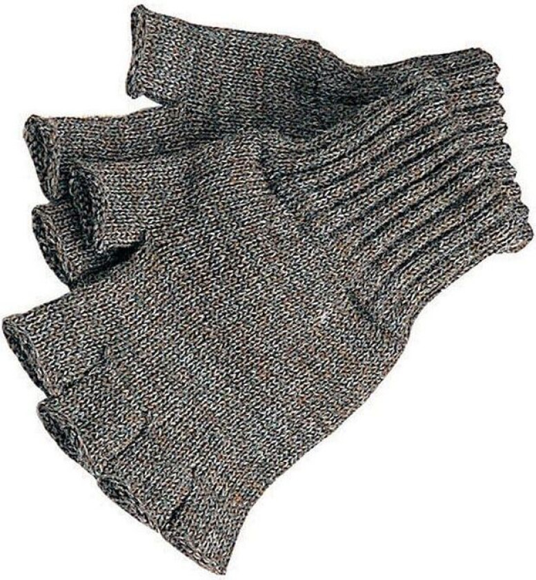 Fingerless Gloves Dark Olive Check