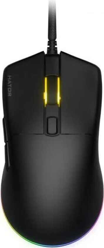 Hator HTM610 Gaming Mus - 12000 DPI, RGB, 5 Knapper, Optisk Sensor, USB-A - Sort
