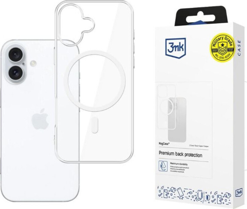 3MK Armor MagCase Cover til iPhone 17 - Transparent