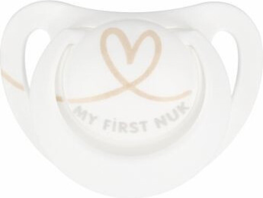 450092 Silikon Stjerne Smokk - 0-6 Måneder - Hvit Hjerte