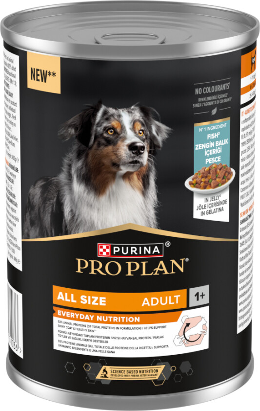 PURINA PRO PLAN All Size Adult Everyday Nutrition i gelé 12 x 400 g - Fisk