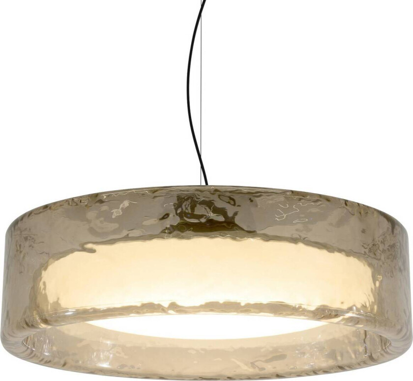 LED-hengelampe Ringo, Ø 90 cm, røykgrå, plast