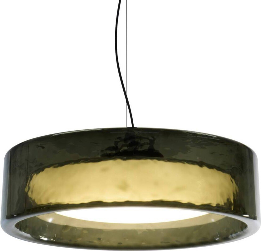 LED-hengelampe Ringo, Ø 90 cm, grønn TRIAC, plast