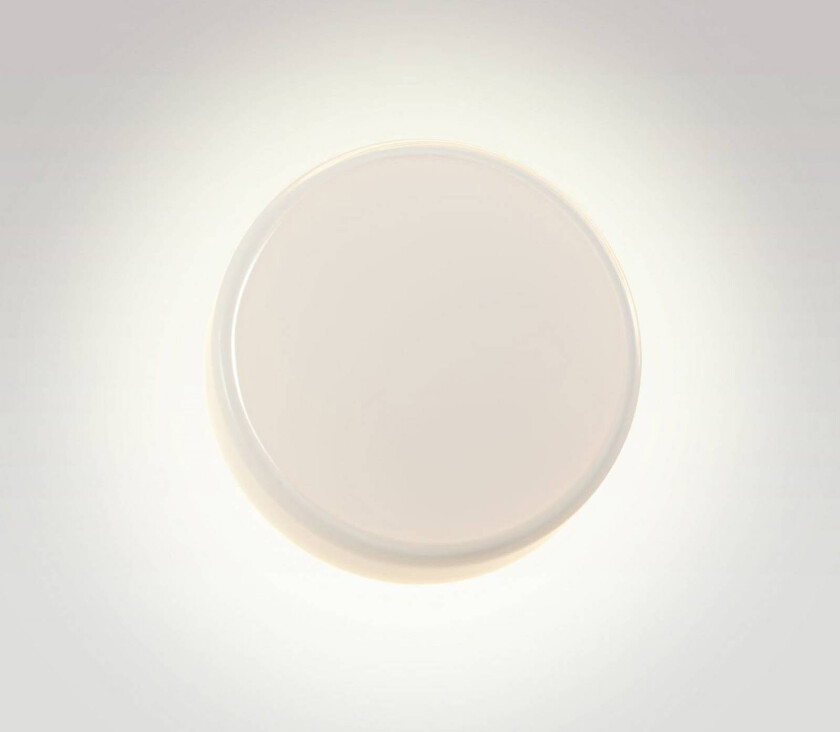 LED-vegglampe Caramel, opal, Ø 38 cm, TRIAC, glass