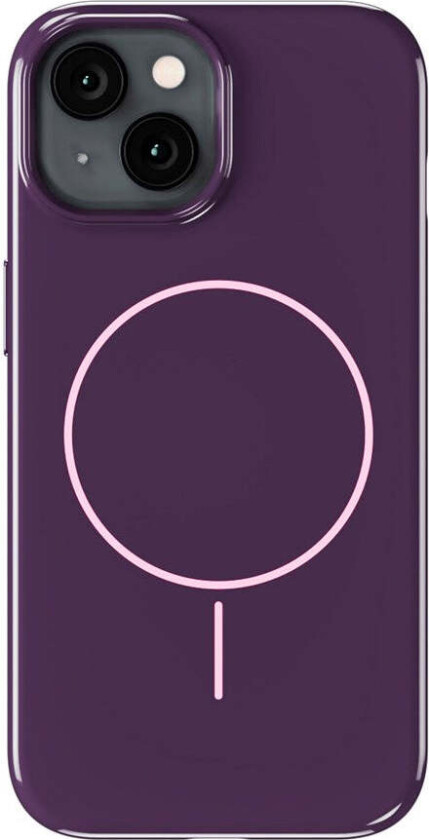 iPhone 16e / 15 / 14 / 13 Mono Case - MagSafe Kompatibel - Deep Plum / Pink