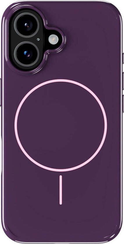 iPhone 16 Mono Case - MagSafe Kompatibel - Deep Plum / Pink