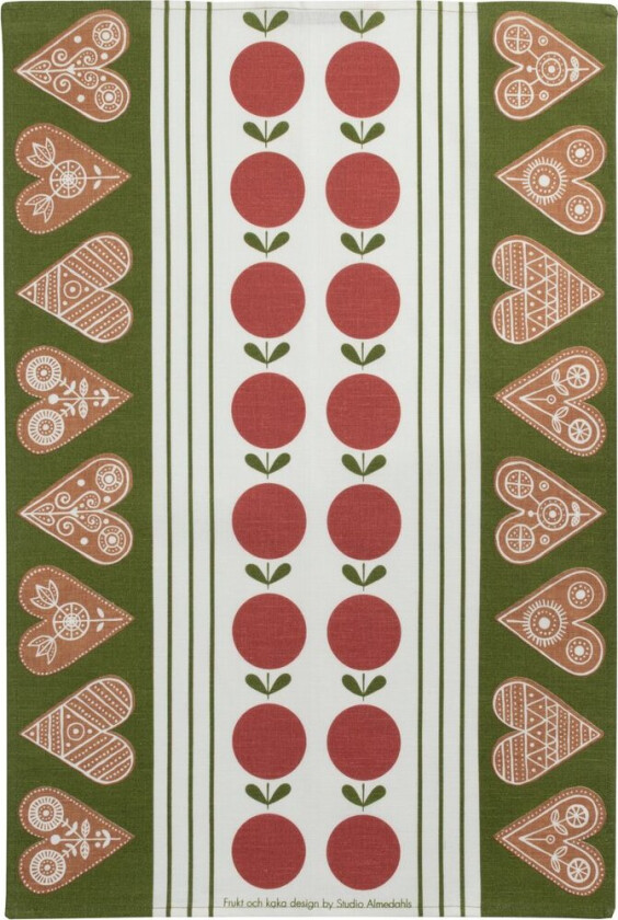 Frukt og kake kjøkkenhåndkle 47x70 cm Rød-grønn