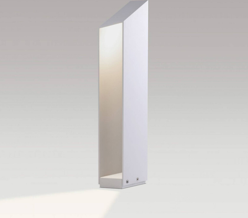LED-sokkellampe Domus, høyde 55 cm, hvit, aluminium