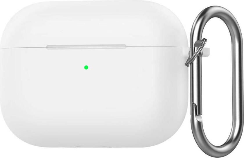 Apple AirPods Pro (3. gen.) Silikon Deksel - Karabinkrok - Hvit