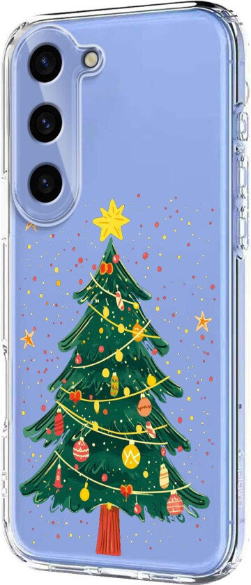Samsung Galaxy S23+ (Plus) Fleksibelt Plast Juledeksel med Motiv - Gjennomsiktig / Juletre