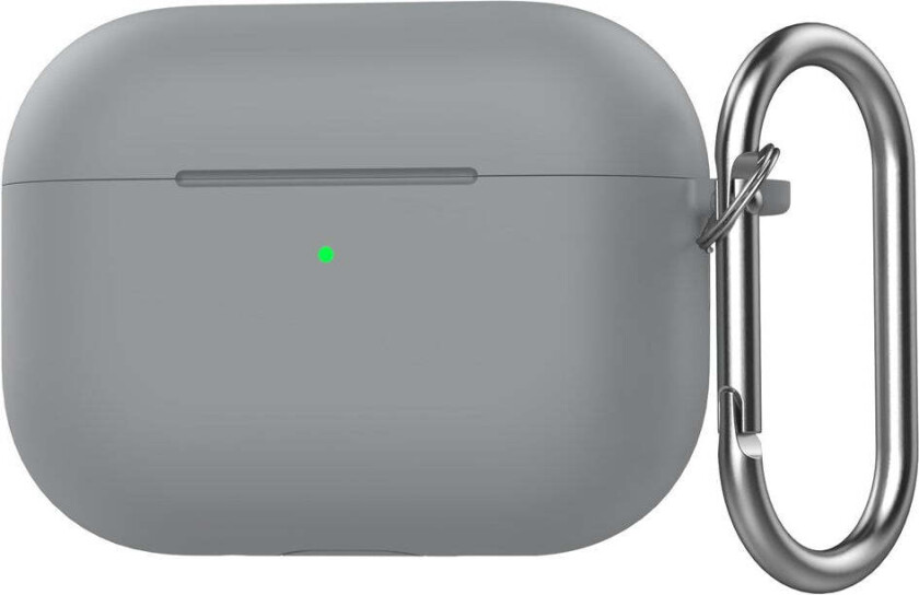 Apple AirPods Pro (3. gen.) Silikon Deksel - Karabinkrok - Grå
