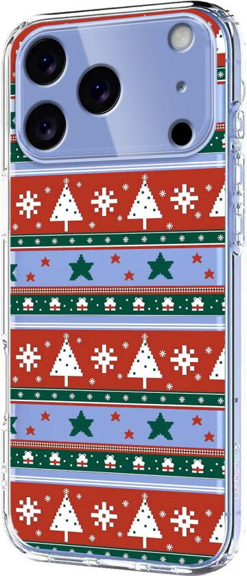 iPhone 17 Pro Fleksibelt Plast Juledeksel med Motiv - Gjennomsiktig / Mønster