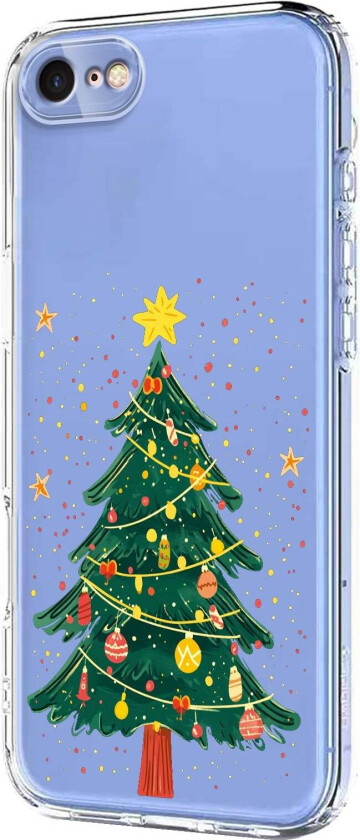 iPhone SE (2022 / 2020) / 8 / 7 Fleksibelt Plast Juledeksel med Motiv - Gjennomsiktig / Juletre