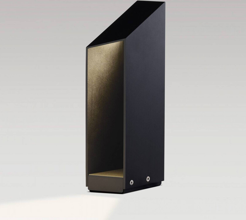 LED-sokkellampe Domus, høyde 37 cm, svart, aluminium