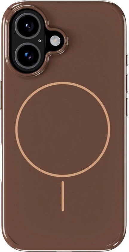 iPhone 16 Mono Case - MagSafe Kompatibel - Chocolate / Beige