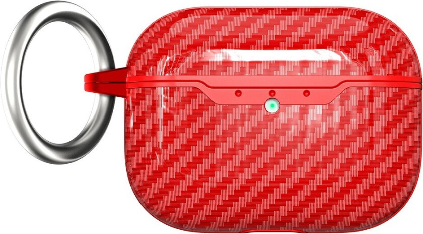 Apple AirPods Pro (3. gen.) Carbon Plast Deksel - Rød
