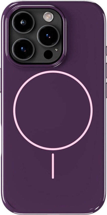 iPhone 16 Pro Mono Case - MagSafe Kompatibel - Deep Plum / Pink