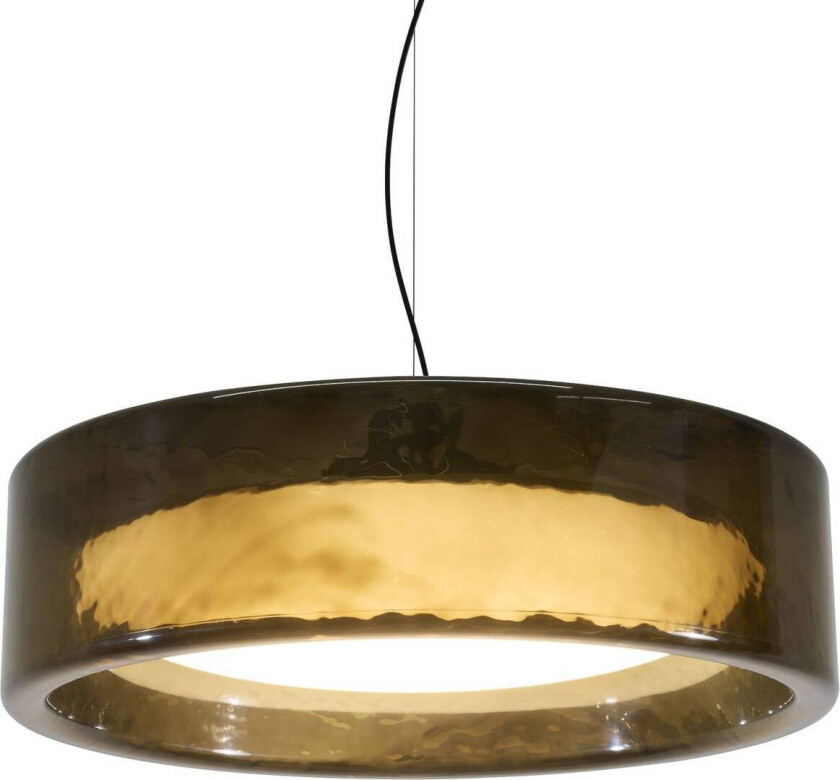 LED-hengelampe Ringo, Ø 90 cm, mørk røykgrå