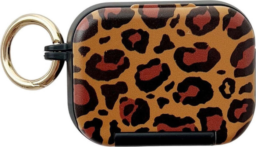 Apple AirPods Pro (3. gen.) Mønstret Plast Deksel m. Speil - Leopard / Svart