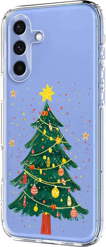 Samsung Galaxy A56 (5G) Fleksibelt Plast Juledeksel med Motiv - Gjennomsiktig / Juletre