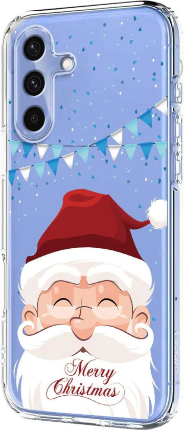 Samsung Galaxy A56 (5G) Fleksibelt Plast Juledeksel med Motiv - Gjennomsiktig / Julenissen