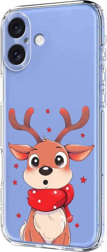 iPhone 17 Fleksibelt Plast Juledeksel med Motiv - Gjennomsiktig / Reinsdyr