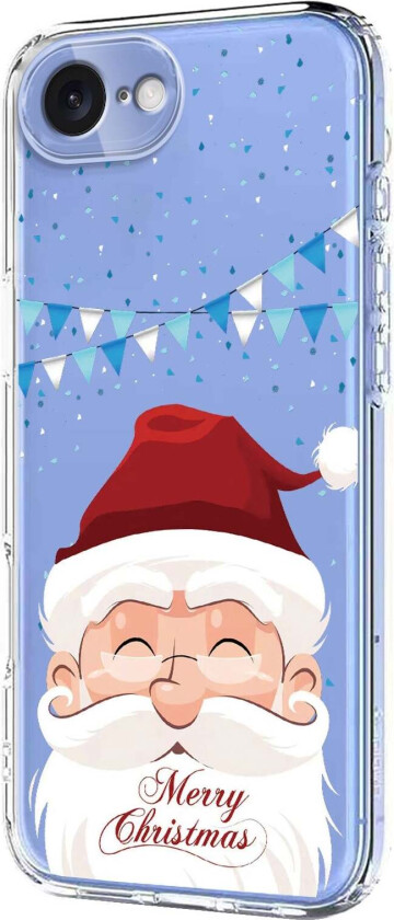 iPhone 16e Fleksibelt Plast Juledeksel med Motiv - Gjennomsiktig / Julenissen