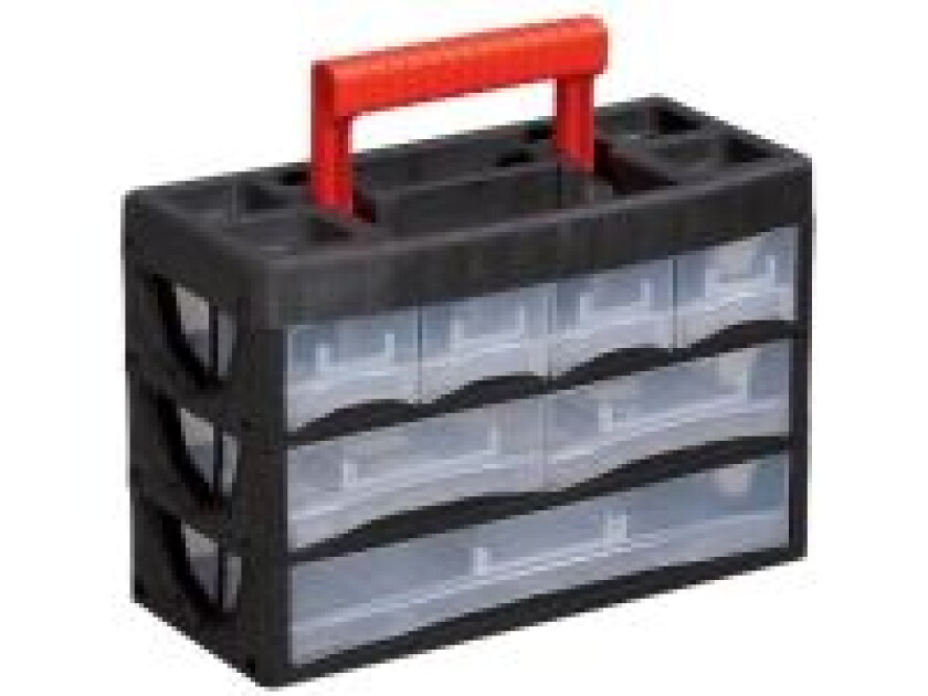 Viso Sortimentskasse (L x B x H) 320 x 150 x 210 mm Antal fag: 11 Indhold 1 stk