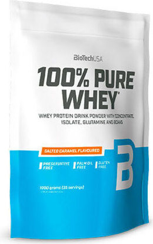 100% Pure Whey Protein Pulver (454 gr)   Salted Caramel