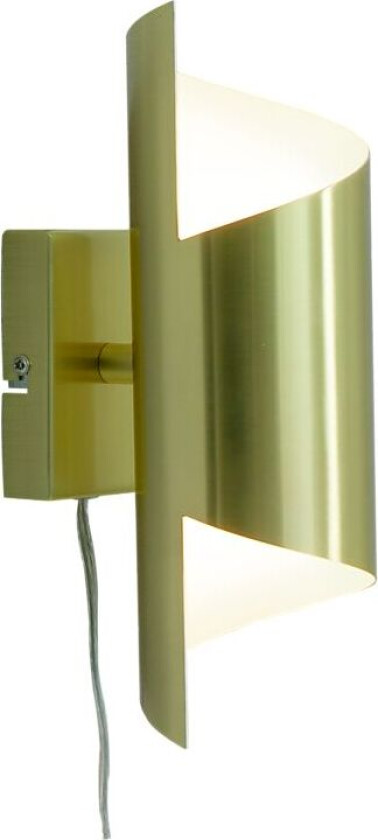 Lucile vegglampe - Matt messing / Hvit