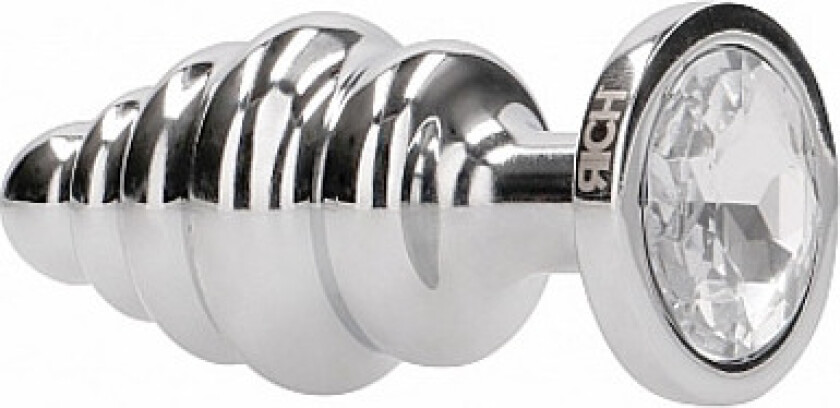 Ribbed Diamond Plug Silver