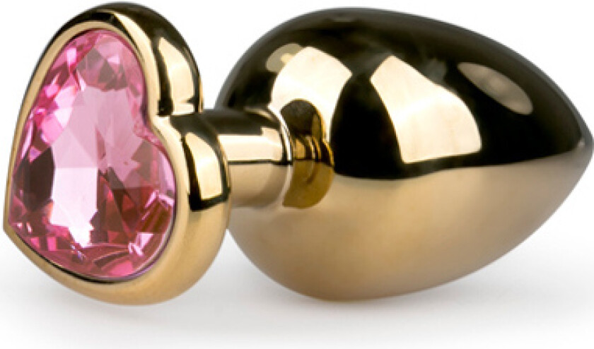 Metal Butt Plug Gold/Pink 9,6cm Ø3,8cm