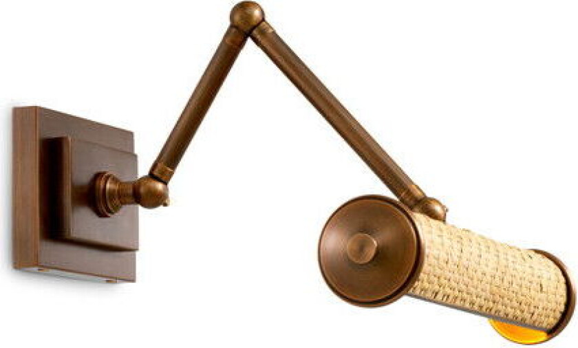 Luca vegglampe antikk messing/rotting S