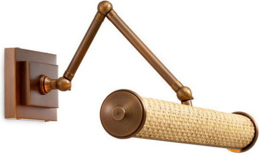 Luca vegglampe antikk messing/rotting L