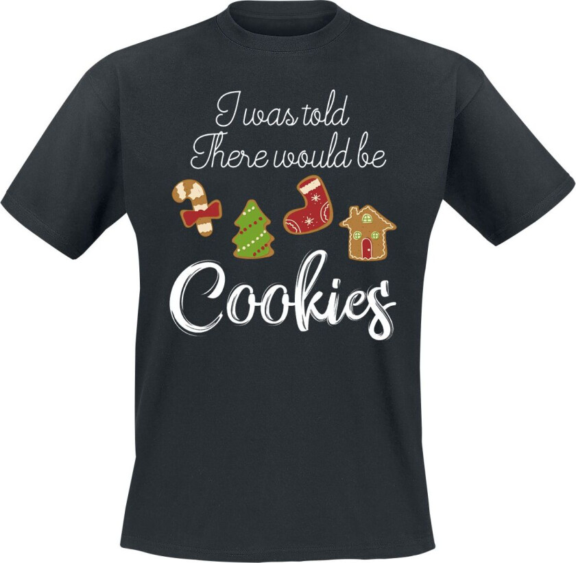 Fun T-skjorte - Cookies - M til 3XL - Herrer - svart