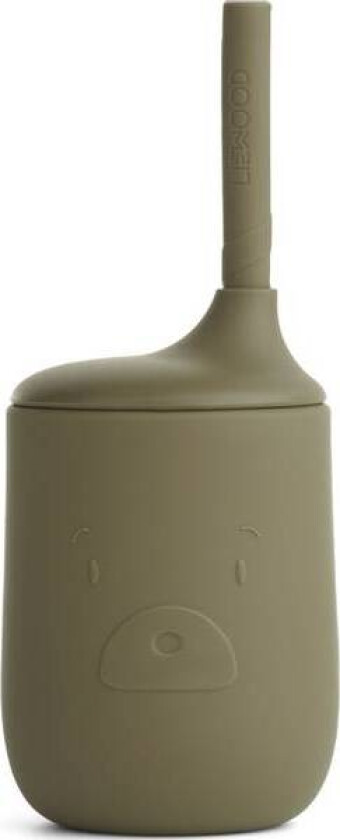 Ellis Sippy Kopp Med Sugerør, Mr Bear Khaki