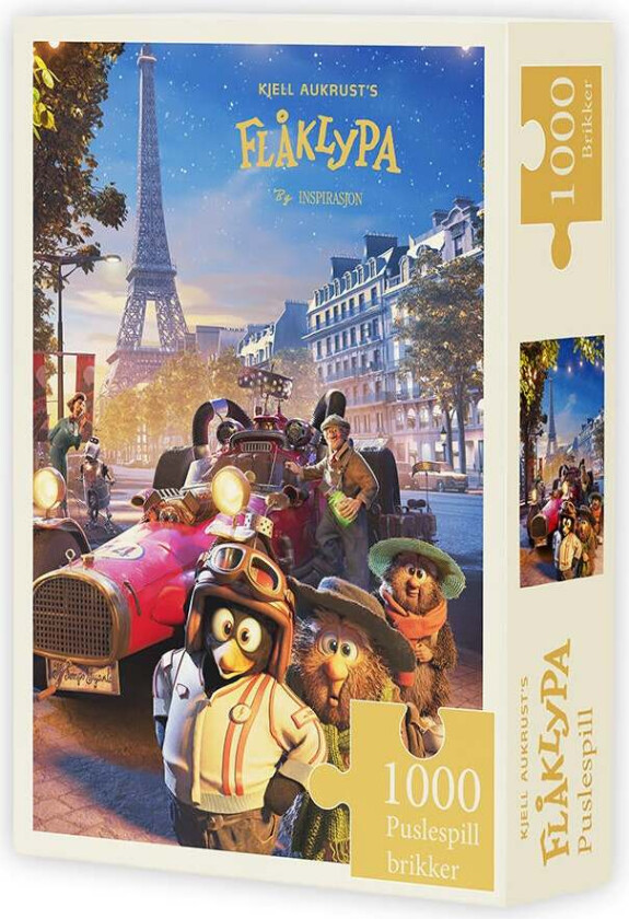 Puslespill 1000 Flåklypa Paris Pyramider