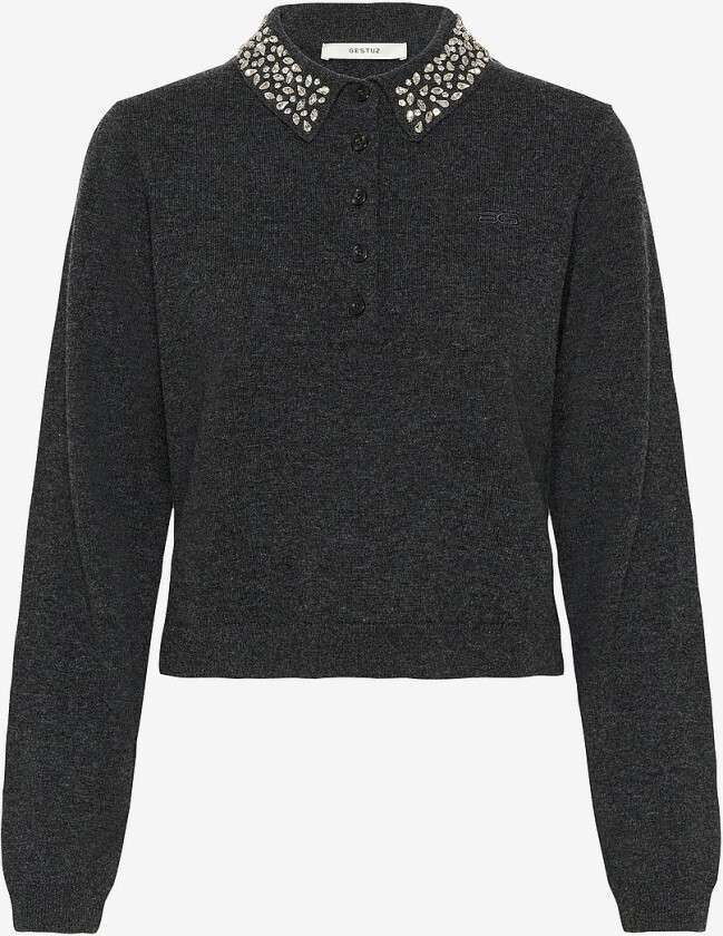 Pullover gzManzi Deco Polo Pullover - Grå